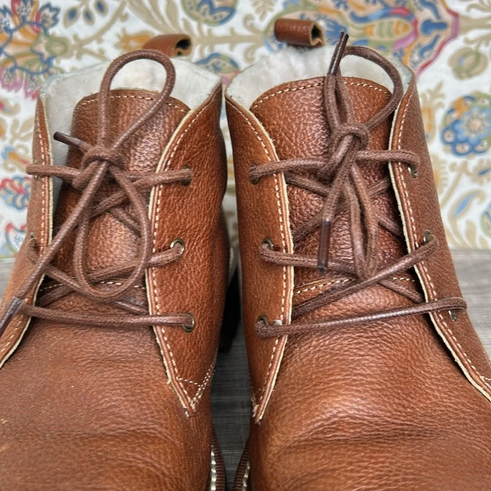Banana‎ Republic Roderick Ortholite Leather Shearling-Lined Chukka Boots Brown 8